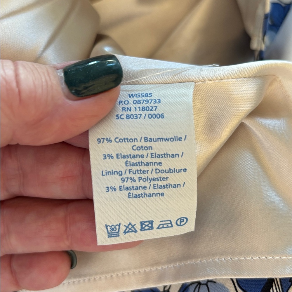 Boden Emilie Botanical Pencil Skirt Size 12 - Picture 8 of 8